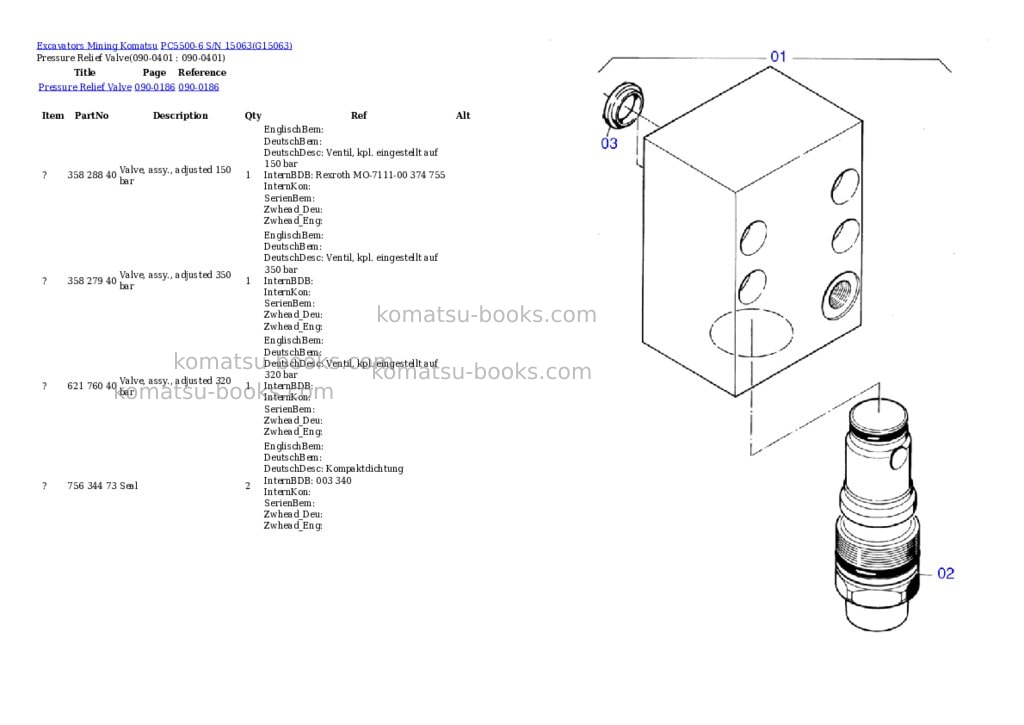 Komatsu pc5500-6 s/n 15063 Parts catalog cover Page 5 Komatsu pc5500-6 s/n 15063 Parts catalog cover Page 5