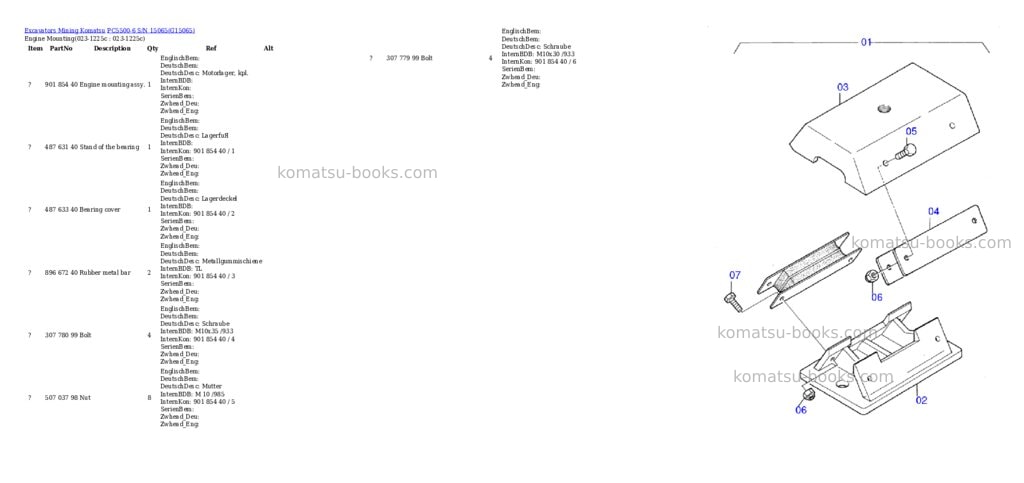 Komatsu pc5500-6 s/n 15065 Parts catalog cover Komatsu pc5500-6 s/n 15065 Parts catalog cover