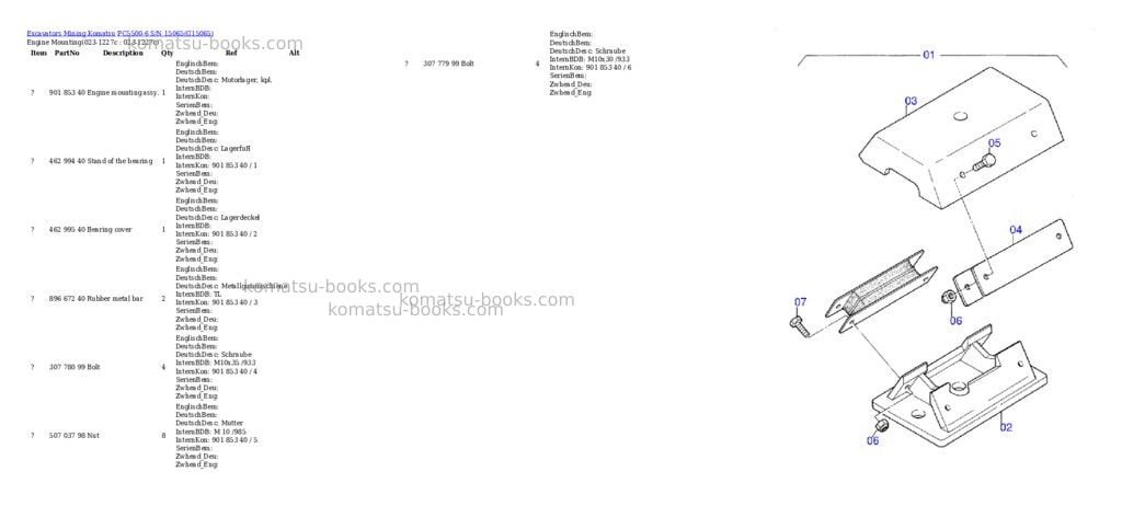 Komatsu pc5500-6 s/n 15065 Parts catalog cover Page 2 Komatsu pc5500-6 s/n 15065 Parts catalog cover Page 2