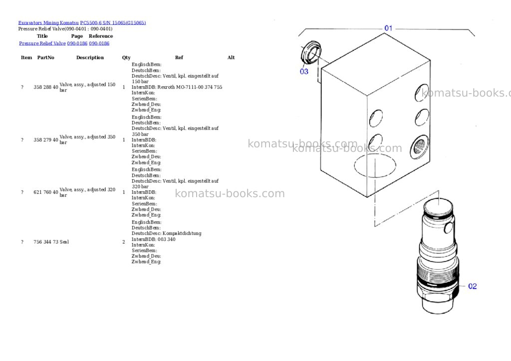 Komatsu pc5500-6 s/n 15065 Parts catalog cover Page 5 Komatsu pc5500-6 s/n 15065 Parts catalog cover Page 5