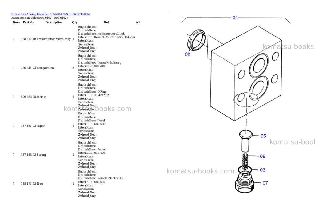 Komatsu pc5500-6 s/n 15065 Parts catalog cover Page 6 Komatsu pc5500-6 s/n 15065 Parts catalog cover Page 6