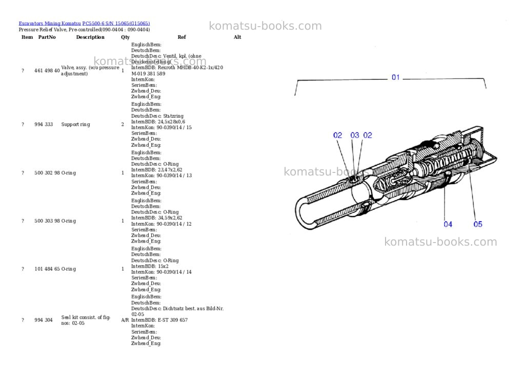 Komatsu pc5500-6 s/n 15065 Parts catalog cover Page 7 Komatsu pc5500-6 s/n 15065 Parts catalog cover Page 7