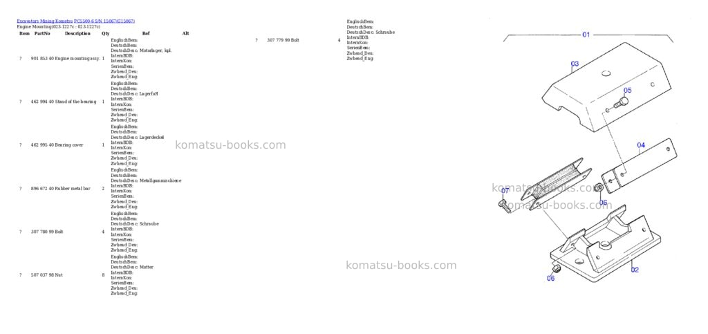 Komatsu pc5500-6 s/n 15067 Parts catalog cover Page 2 Komatsu pc5500-6 s/n 15067 Parts catalog cover Page 2