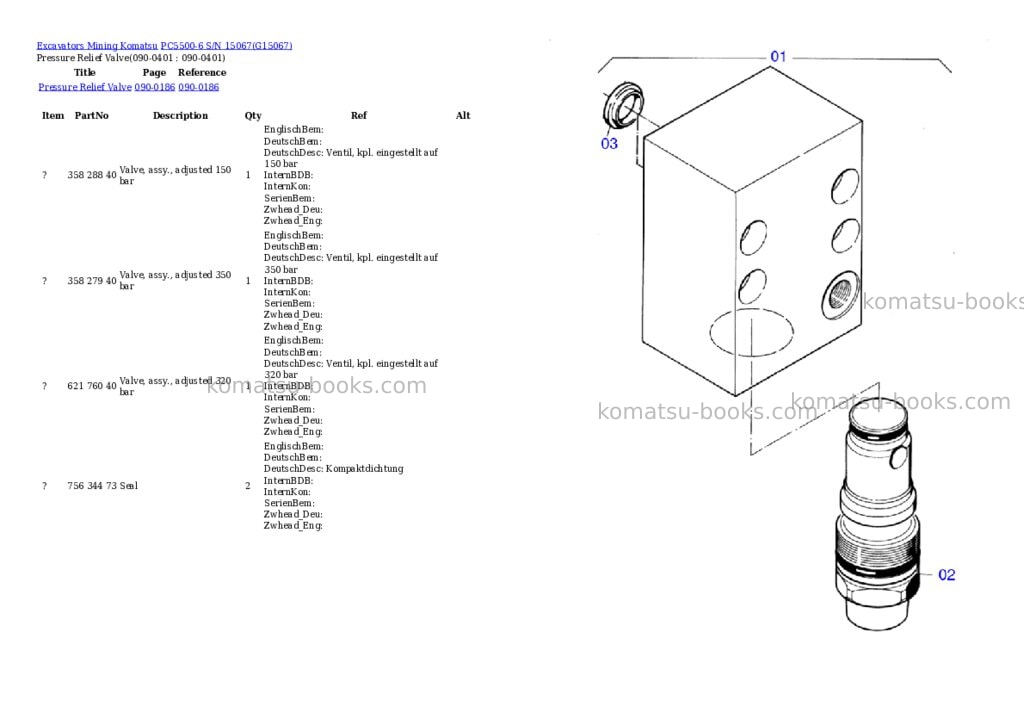 Komatsu pc5500-6 s/n 15067 Parts catalog cover Page 5 Komatsu pc5500-6 s/n 15067 Parts catalog cover Page 5