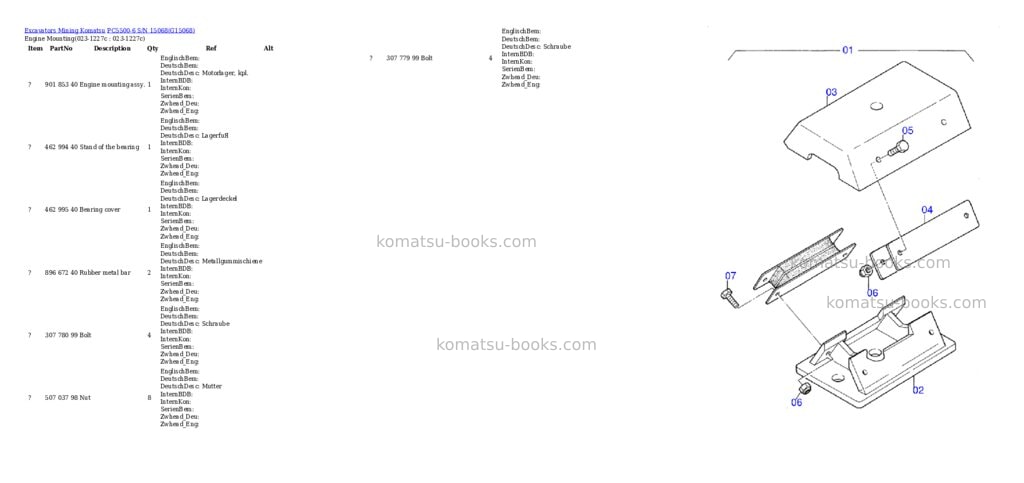 Komatsu pc5500-6 s/n 15068 Parts catalog cover Page 2