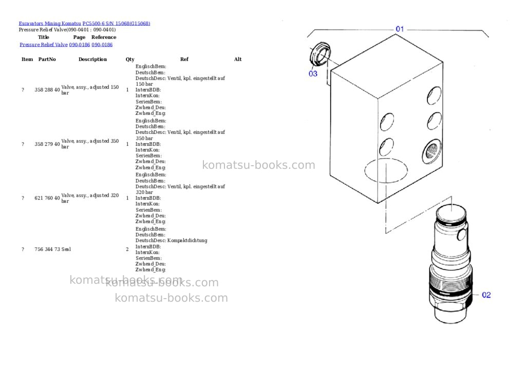 Komatsu pc5500-6 s/n 15068 Parts catalog cover Page 5