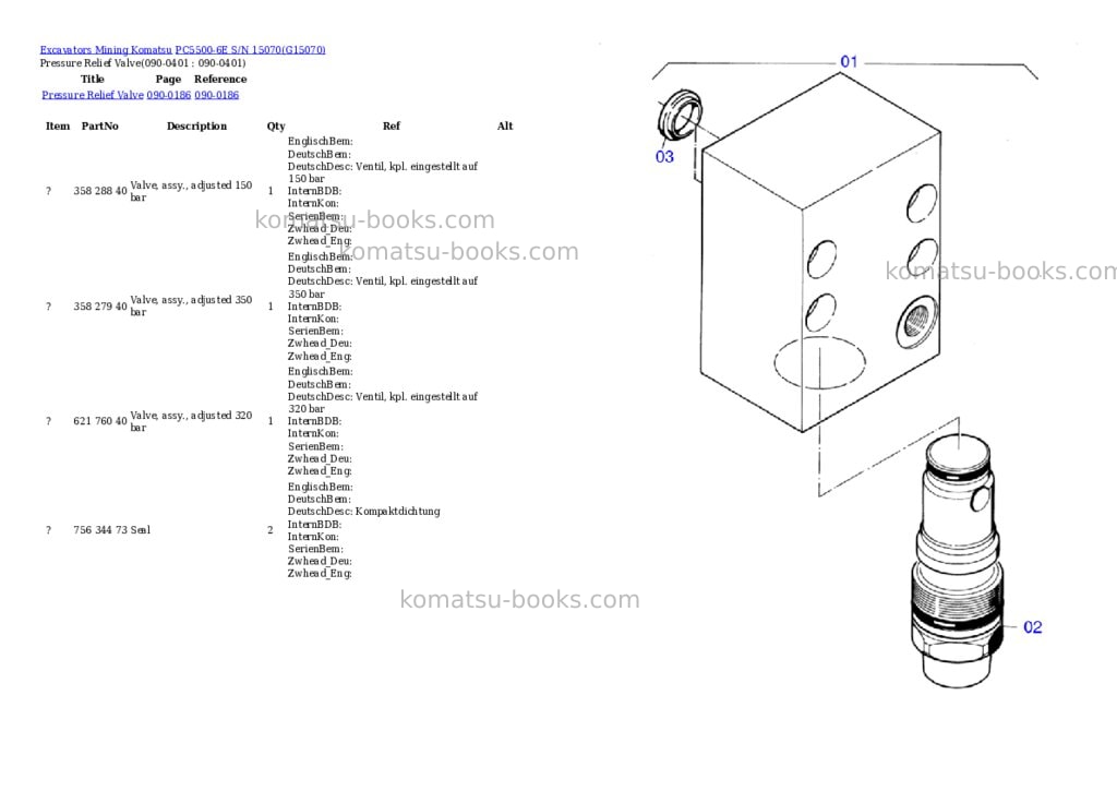 Komatsu pc5500-6e s/n 15070 Parts catalog cover Page 3 Komatsu pc5500-6e s/n 15070 Parts catalog cover Page 3