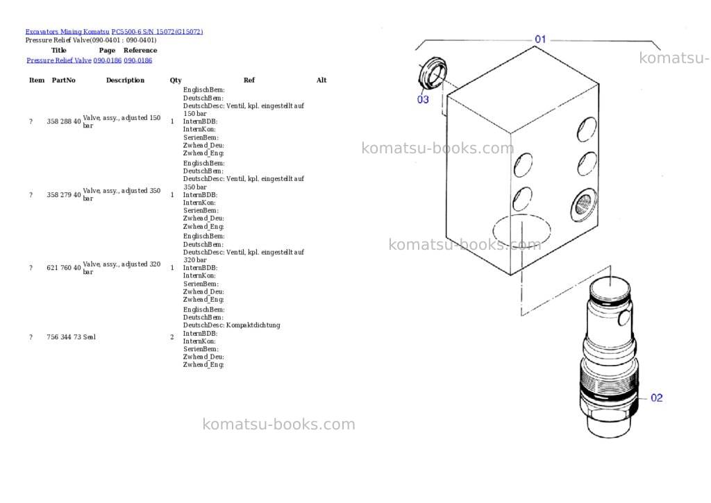 Komatsu pc5500-6 s/n 15072 Parts catalog cover Page 5 Komatsu pc5500-6 s/n 15072 Parts catalog cover Page 5