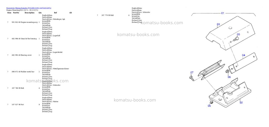 Komatsu pc5500-6 s/n 15075 Parts catalog cover Page 2