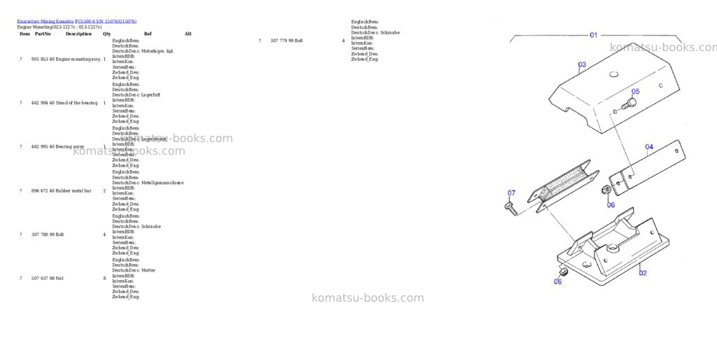 Komatsu pc5500-6 s/n 15076 Parts catalog cover Page 2