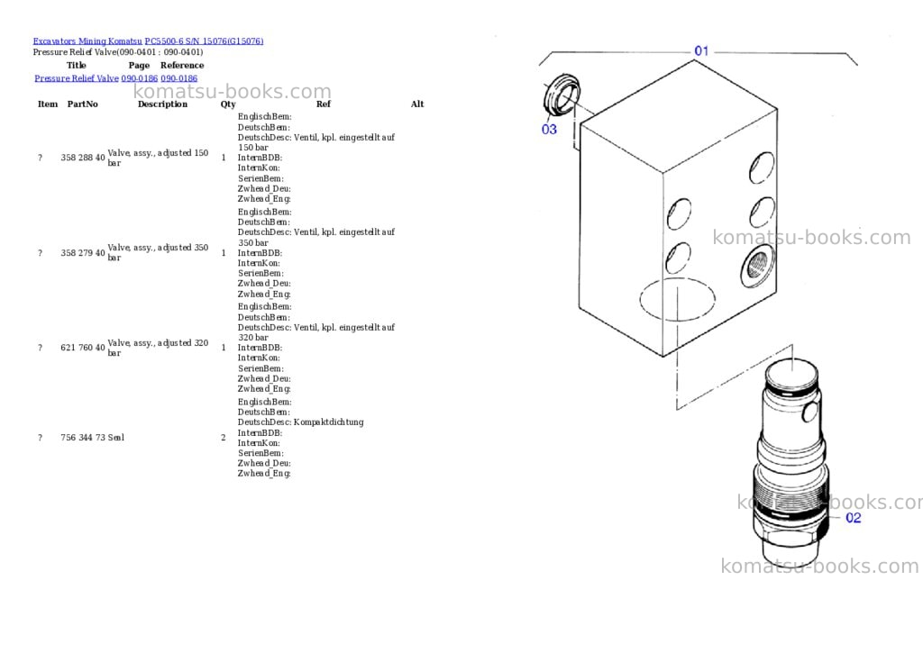 Komatsu pc5500-6 s/n 15076 Parts catalog cover Page 5