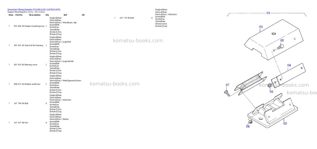 Komatsu pc5500-6 s/n 15079 Parts catalog cover