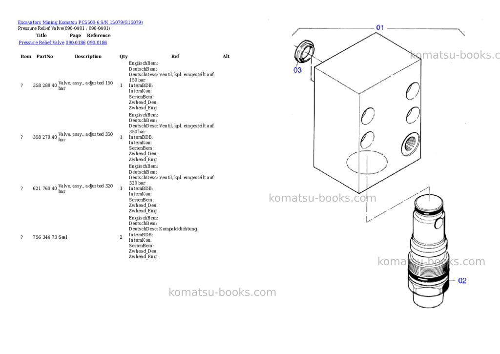 Komatsu pc5500-6 s/n 15079 Parts catalog cover Page 5