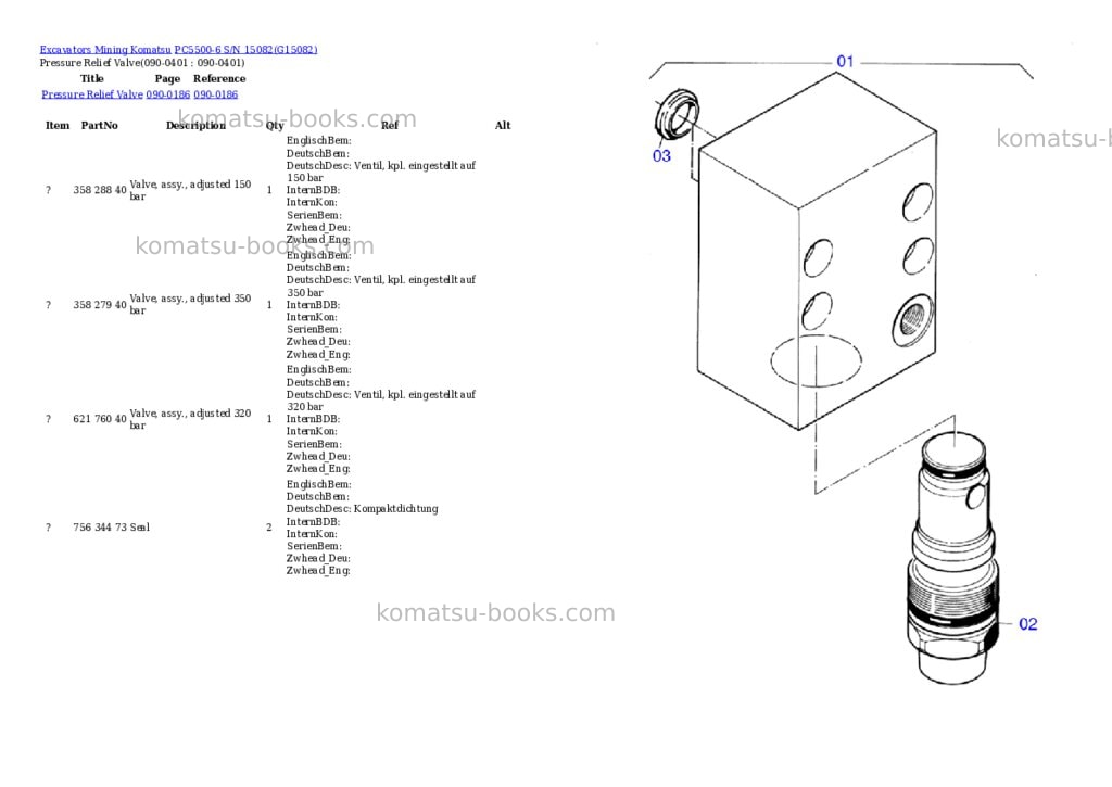 Komatsu pc5500-6 s/n 15082 Parts catalog cover Page 5
