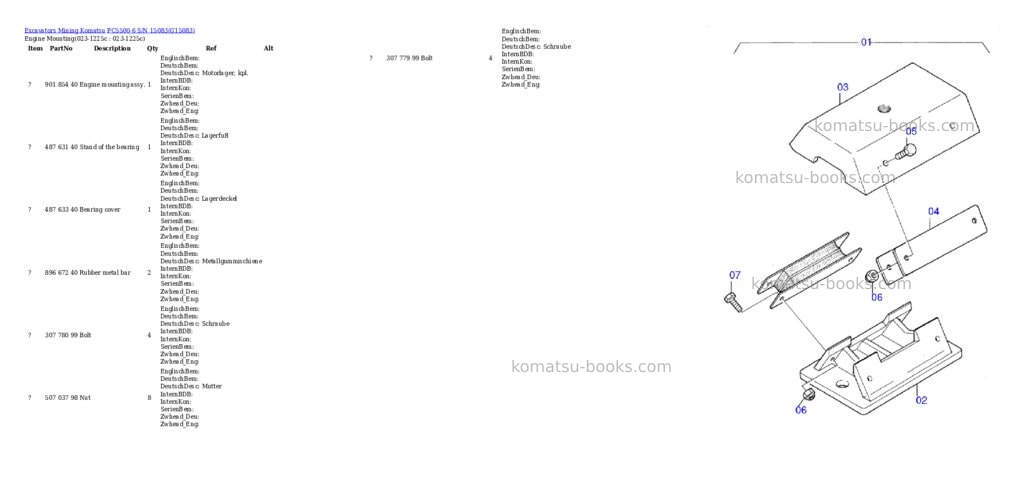 Komatsu pc5500-6 s/n 15083 Parts catalog cover Komatsu pc5500-6 s/n 15083 Parts catalog cover