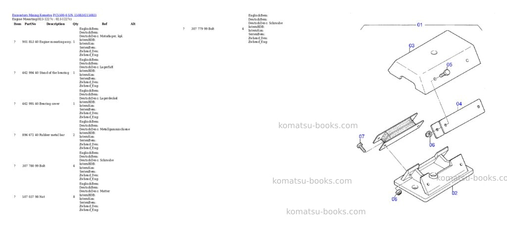 Komatsu pc5500-6 s/n 15083 Parts catalog cover Page 2 Komatsu pc5500-6 s/n 15083 Parts catalog cover Page 2