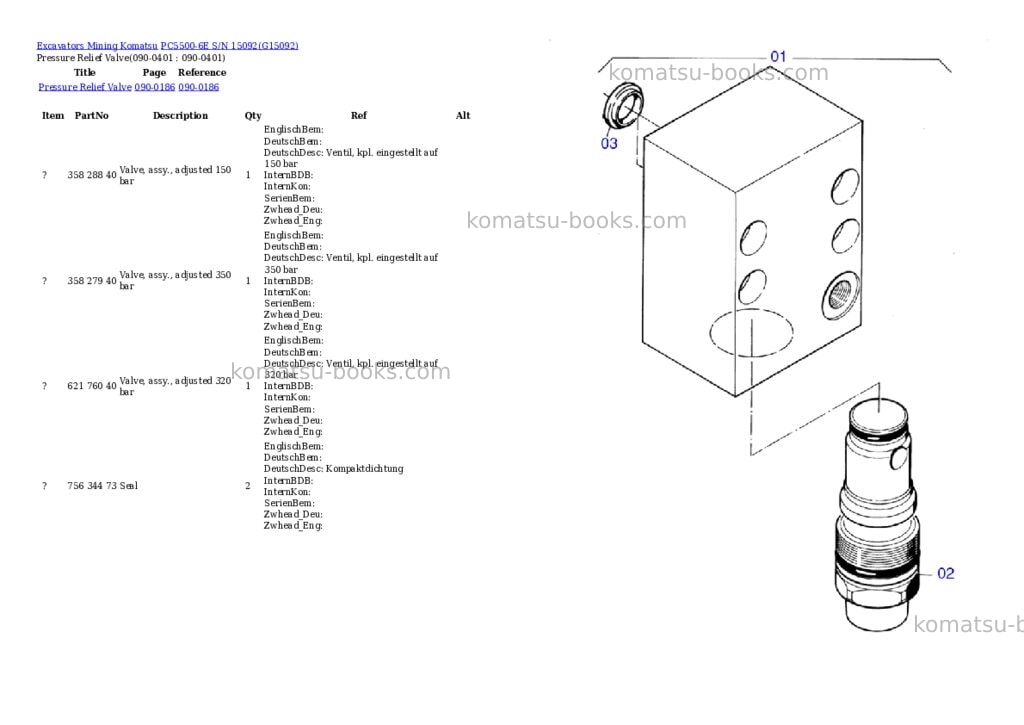Komatsu pc5500-6e s/n 15092 Parts catalog cover Page 3 Komatsu pc5500-6e s/n 15092 Parts catalog cover Page 3