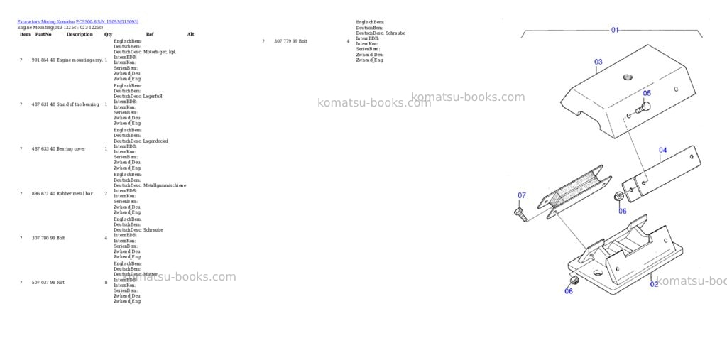 Komatsu pc5500-6 s/n 15093 Parts catalog cover Komatsu pc5500-6 s/n 15093 Parts catalog cover