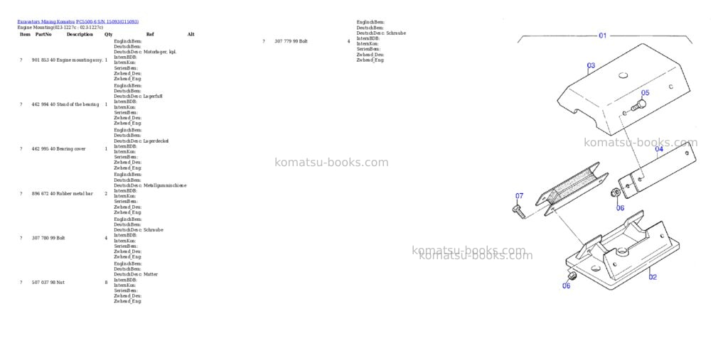 Komatsu pc5500-6 s/n 15093 Parts catalog cover Page 2 Komatsu pc5500-6 s/n 15093 Parts catalog cover Page 2
