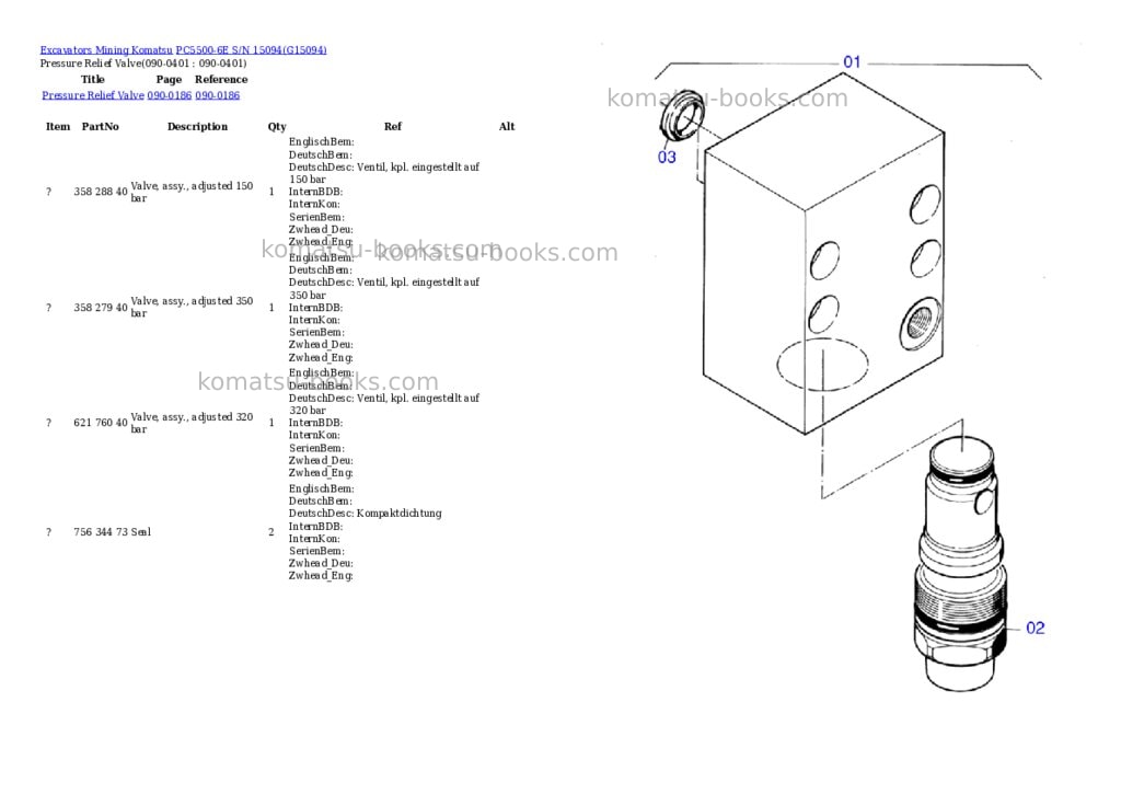 Komatsu pc5500-6e s/n 15094 Parts catalog cover Page 3 Komatsu pc5500-6e s/n 15094 Parts catalog cover Page 3