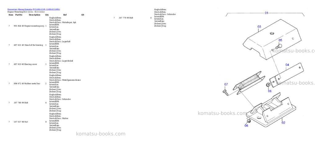 Komatsu pc5500-6 s/n 15095 Parts catalog cover Komatsu pc5500-6 s/n 15095 Parts catalog cover