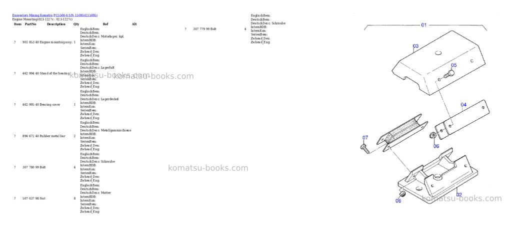 Komatsu pc5500-6 s/n 15095 Parts catalog cover Page 2 Komatsu pc5500-6 s/n 15095 Parts catalog cover Page 2