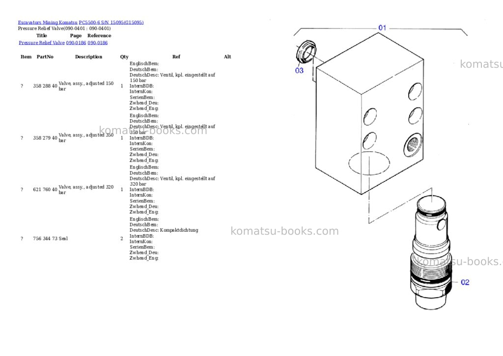 Komatsu pc5500-6 s/n 15095 Parts catalog cover Page 5 Komatsu pc5500-6 s/n 15095 Parts catalog cover Page 5