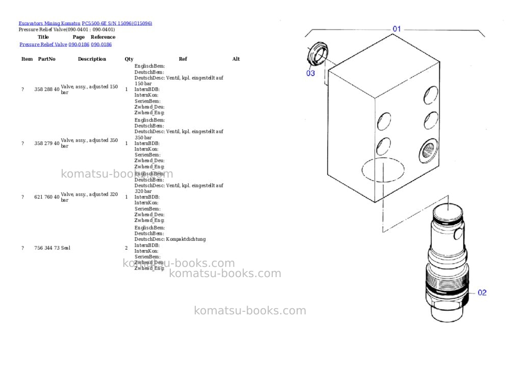 Komatsu pc5500-6e s/n 15096 Parts catalog cover Page 3 Komatsu pc5500-6e s/n 15096 Parts catalog cover Page 3