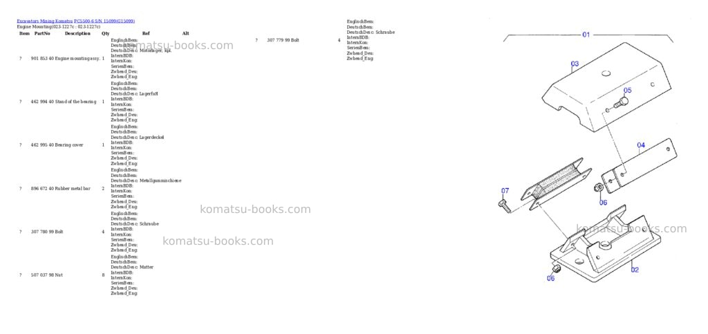 Komatsu pc5500-6 s/n 15099 Parts catalog cover Page 2