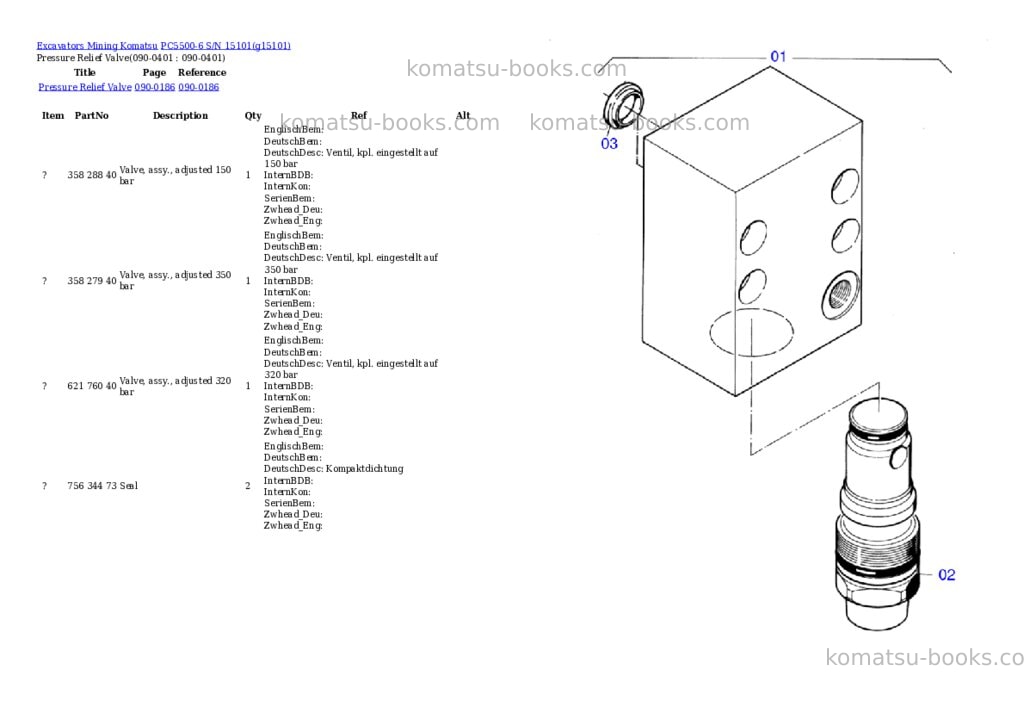 Komatsu pc5500-6 s/n 15101 Parts catalog cover Page 5