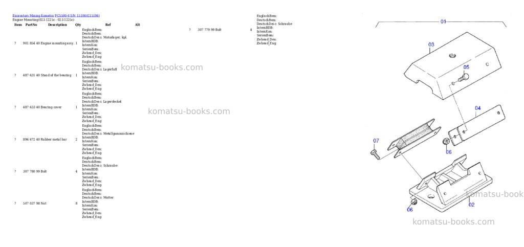 Komatsu pc5500-6 s/n 15106 Parts catalog cover Komatsu pc5500-6 s/n 15106 Parts catalog cover