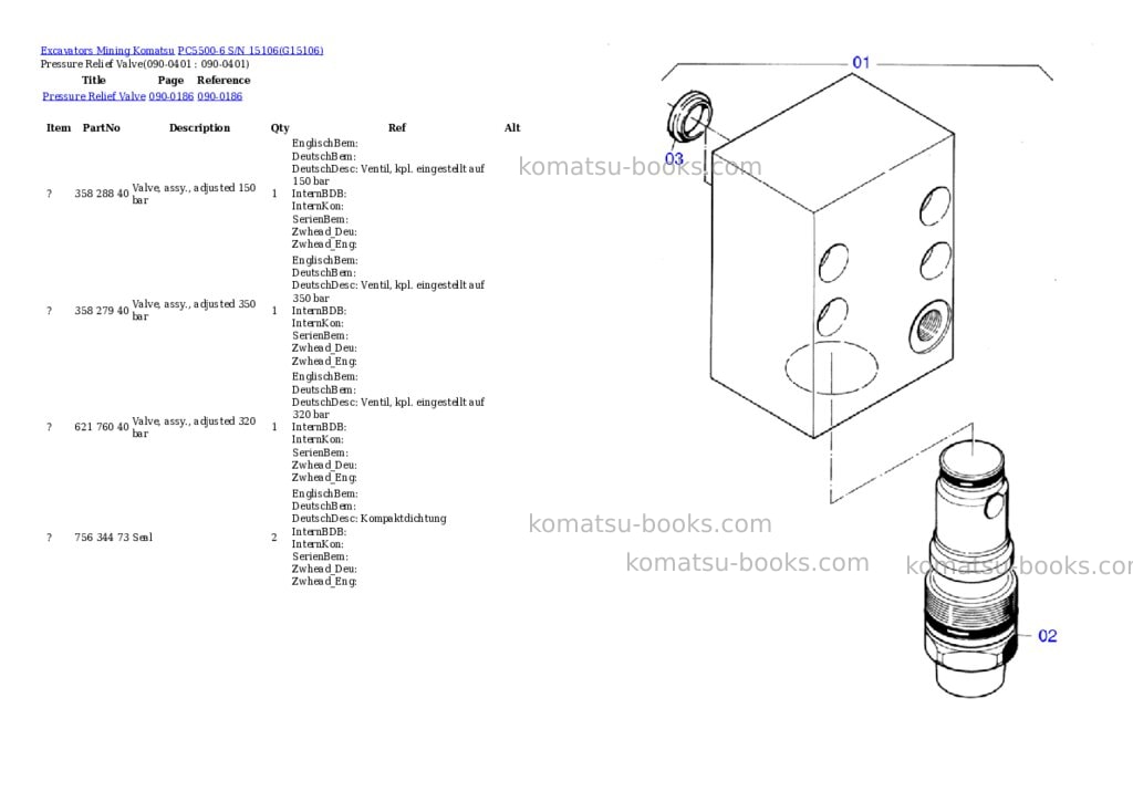Komatsu pc5500-6 s/n 15106 Parts catalog cover Page 5 Komatsu pc5500-6 s/n 15106 Parts catalog cover Page 5