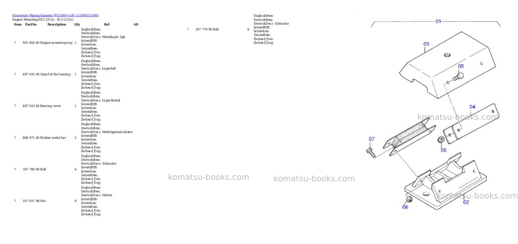Komatsu pc5500-6 s/n 15109 Parts catalog cover Komatsu pc5500-6 s/n 15109 Parts catalog cover