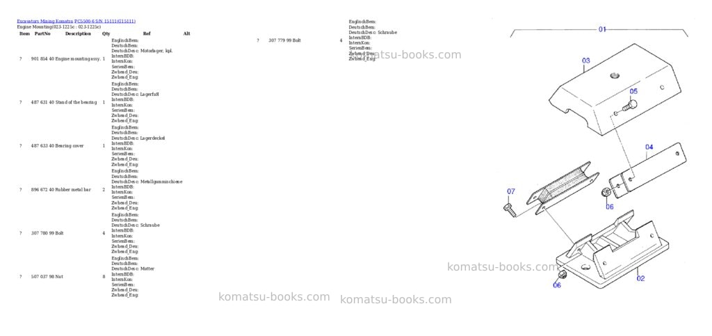 Komatsu pc5500-6 s/n 15111 Parts catalog cover Komatsu pc5500-6 s/n 15111 Parts catalog cover