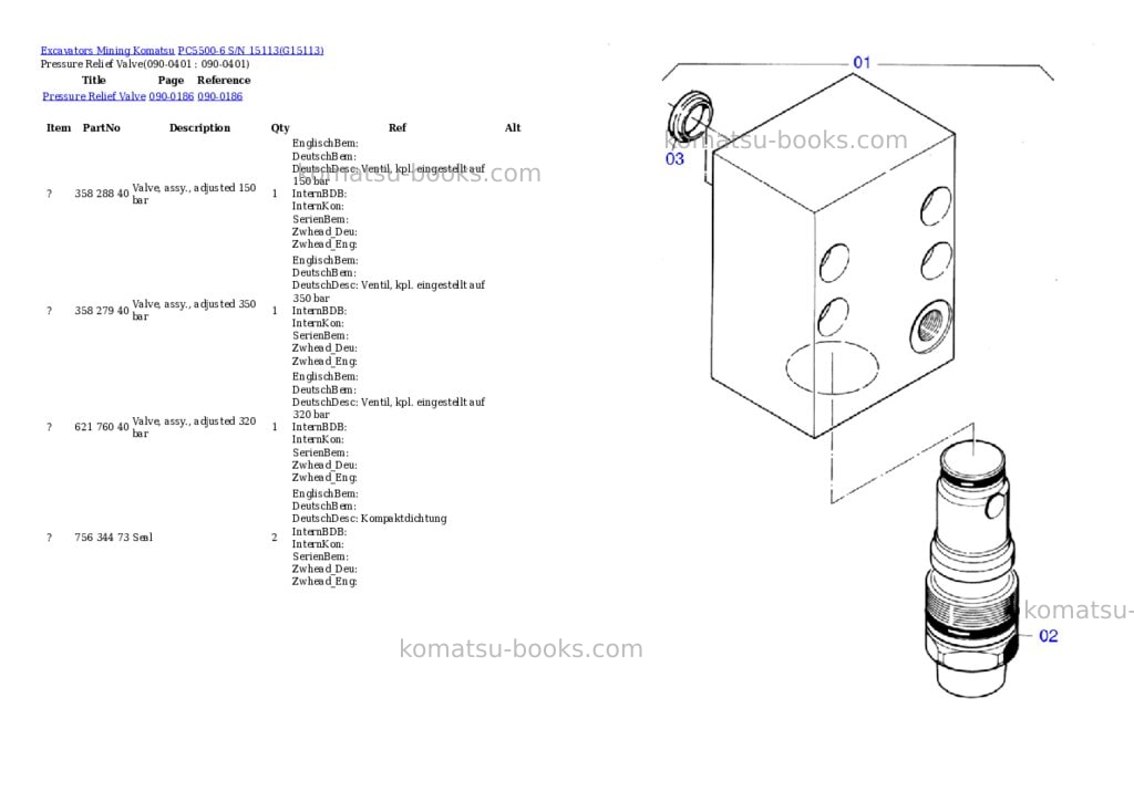 Komatsu pc5500-6 s/n 15113 Parts catalog cover Page 5 Komatsu pc5500-6 s/n 15113 Parts catalog cover Page 5