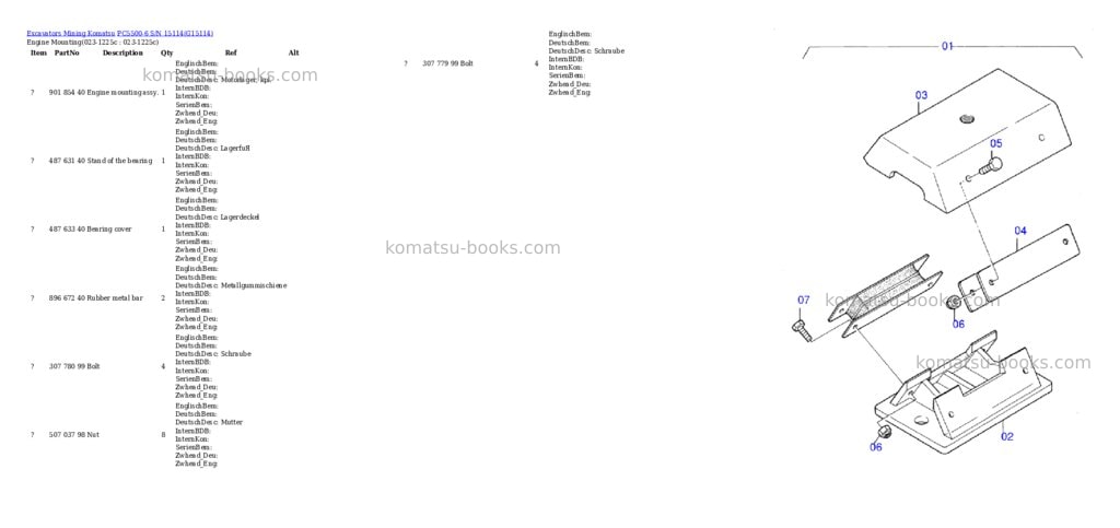 Komatsu pc5500-6 s/n 15114 Parts catalog cover Komatsu pc5500-6 s/n 15114 Parts catalog cover