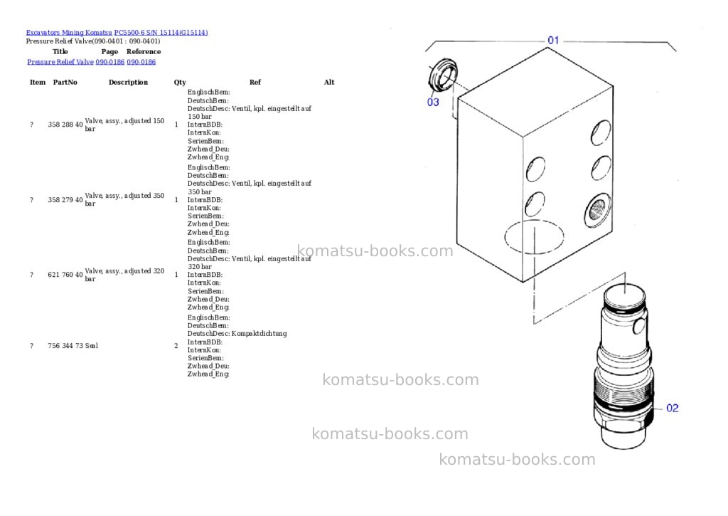 Komatsu pc5500-6 s/n 15114 Parts catalog cover Page 5 Komatsu pc5500-6 s/n 15114 Parts catalog cover Page 5