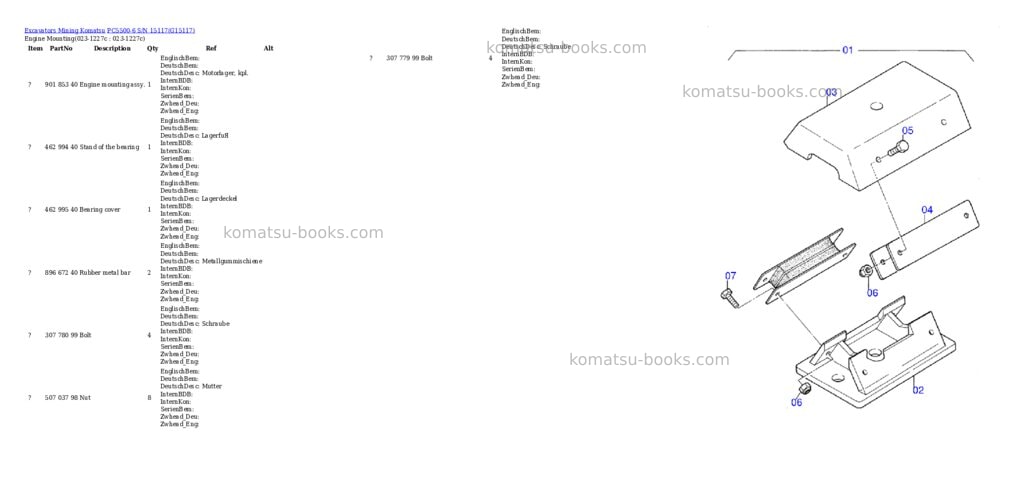 Komatsu pc5500-6 s/n 15117 Parts catalog cover Page 2 Komatsu pc5500-6 s/n 15117 Parts catalog cover Page 2