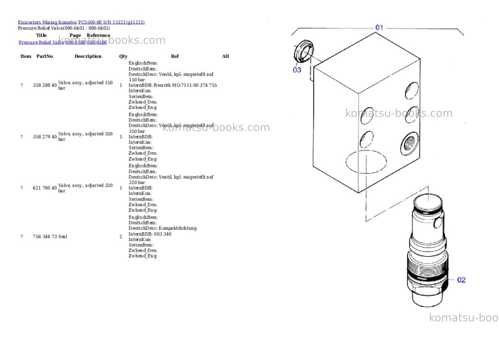 Komatsu pc5500-6e s/n 15121 Parts catalog cover Page 3 Komatsu pc5500-6e s/n 15121 Parts catalog cover Page 3
