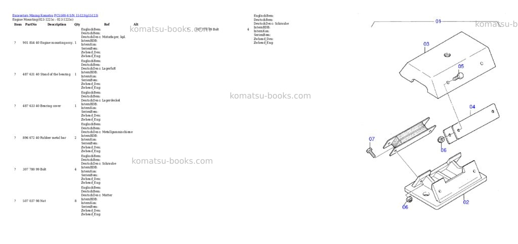 Komatsu pc5500-6 s/n 15123 Parts catalog cover Komatsu pc5500-6 s/n 15123 Parts catalog cover