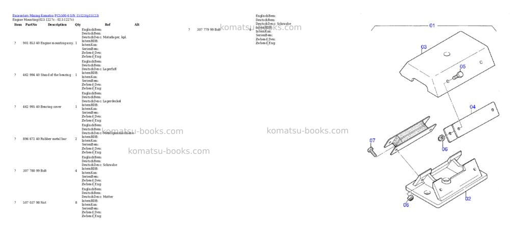 Komatsu pc5500-6 s/n 15123 Parts catalog cover Page 2 Komatsu pc5500-6 s/n 15123 Parts catalog cover Page 2