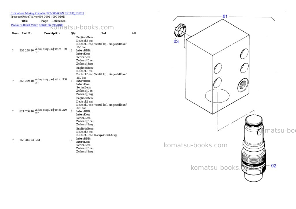 Komatsu pc5500-6 s/n 15123 Parts catalog cover Page 5 Komatsu pc5500-6 s/n 15123 Parts catalog cover Page 5