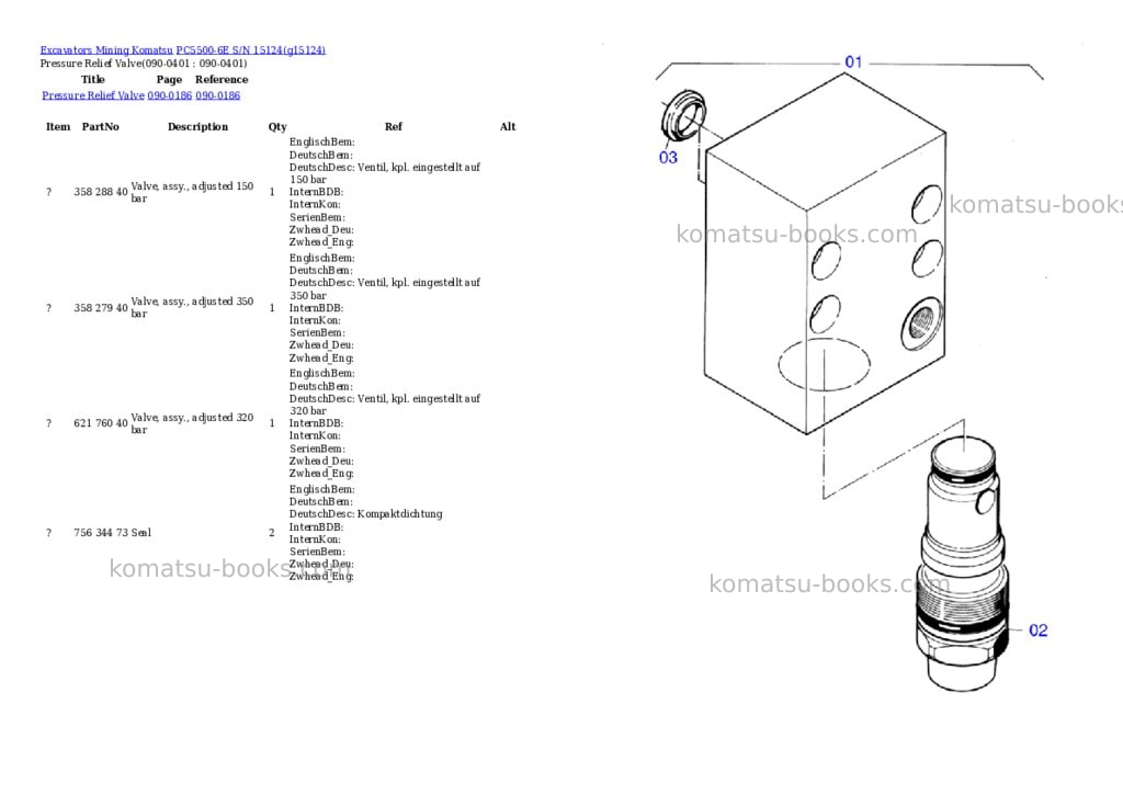 Komatsu pc5500-6e s/n 15124 Parts catalog cover Page 3