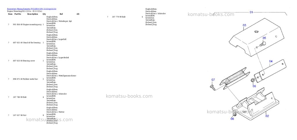 Komatsu pc5500-6 s/n 15125 Parts catalog cover Komatsu pc5500-6 s/n 15125 Parts catalog cover
