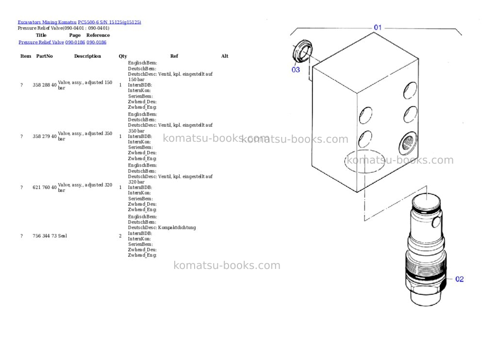 Komatsu pc5500-6 s/n 15125 Parts catalog cover Page 5 Komatsu pc5500-6 s/n 15125 Parts catalog cover Page 5