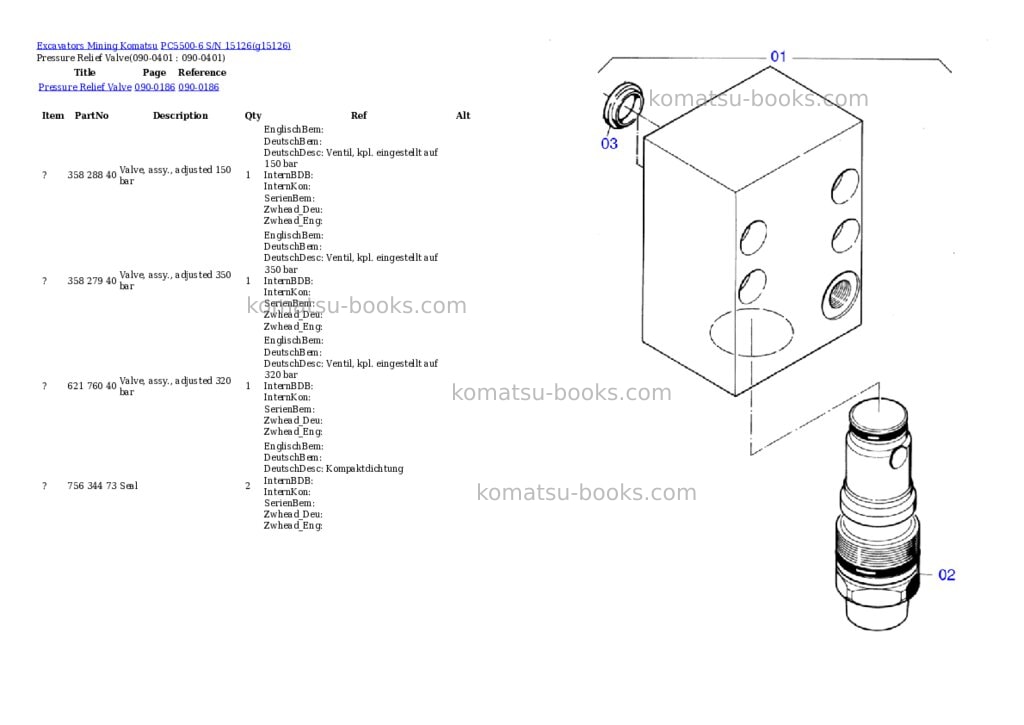Komatsu pc5500-6 s/n 15126 Parts catalog cover Page 3 Komatsu pc5500-6 s/n 15126 Parts catalog cover Page 3