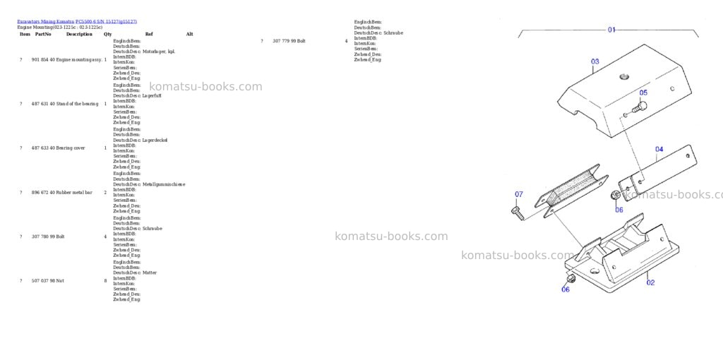 Komatsu pc5500-6 s/n 15127 Parts catalog cover Komatsu pc5500-6 s/n 15127 Parts catalog cover