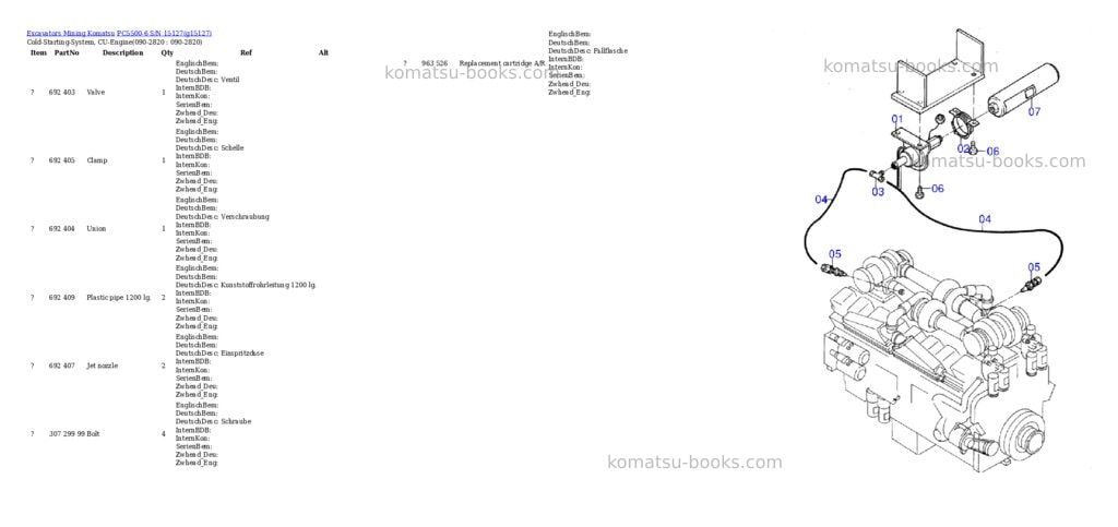 Komatsu pc5500-6 s/n 15127 Parts catalog cover Page 10 Komatsu pc5500-6 s/n 15127 Parts catalog cover Page 10