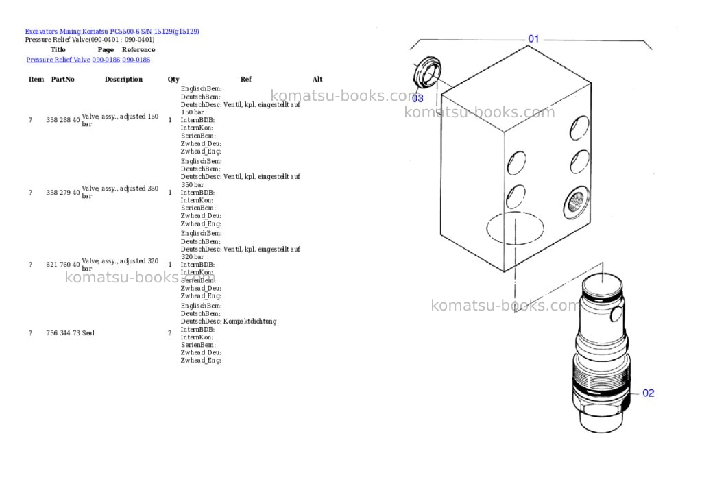 Komatsu pc5500-6 s/n 15129 Parts catalog cover Page 5 Komatsu pc5500-6 s/n 15129 Parts catalog cover Page 5