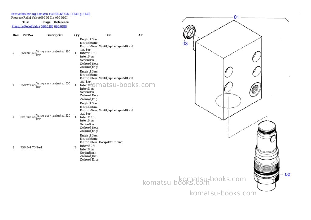 Komatsu pc5500-6e s/n 15130 Parts catalog cover Page 3